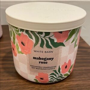 White Barn Mahogany Rose 3 wick candle